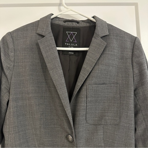 Aritzia Talula Charcoal Wool Blend Blazer Size 4 Women’s - Picture 4 of 8